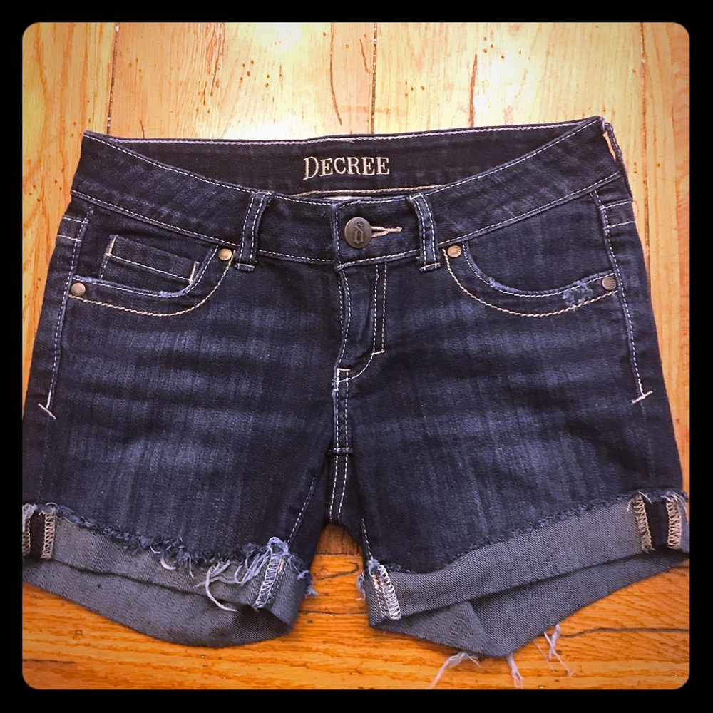 Decree denim shorts with cuffed hem size 1